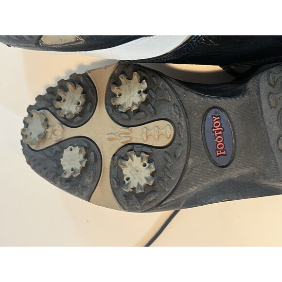Footjoy 98589 Golf Cleats Shoes Size 6  White Black Saddle - Picture 10 of 11
